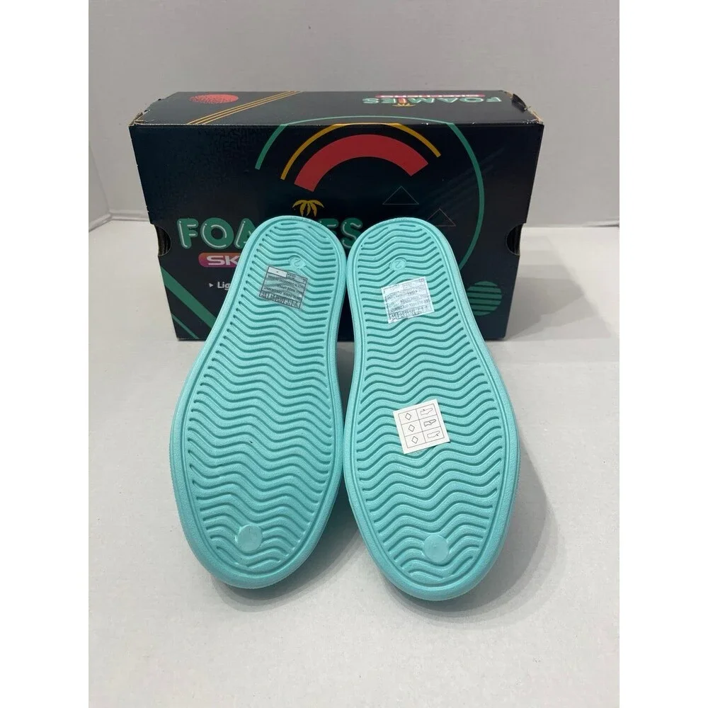 Skechers Foamies Guzman Lite Shore Splash Shoes Size 2 Color-Mint New In Box